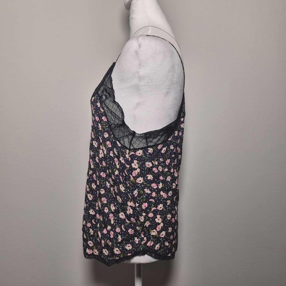 Zadig & Voltaire NWT Christy Anemone Floral Print Racerback Coquette Lace Tank L - Picture 4 of 12